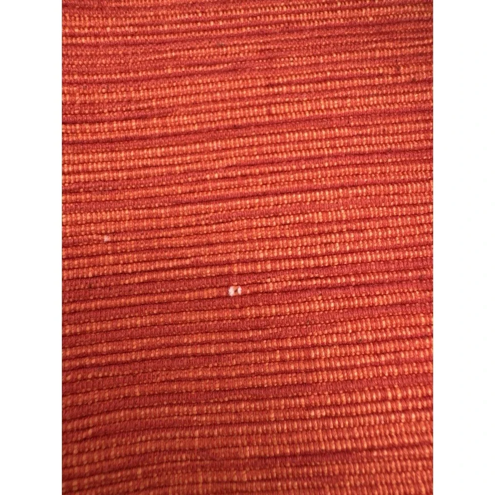 Crate & Barrel Lot Of 6 Grasscloth In Orange Peel   Placemats Handmade Woven
